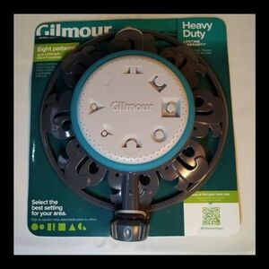Gilmour Circular Sprinkler Heavy Duty 8-Pattern Gray Up to 1225 Sq Ft Coverage